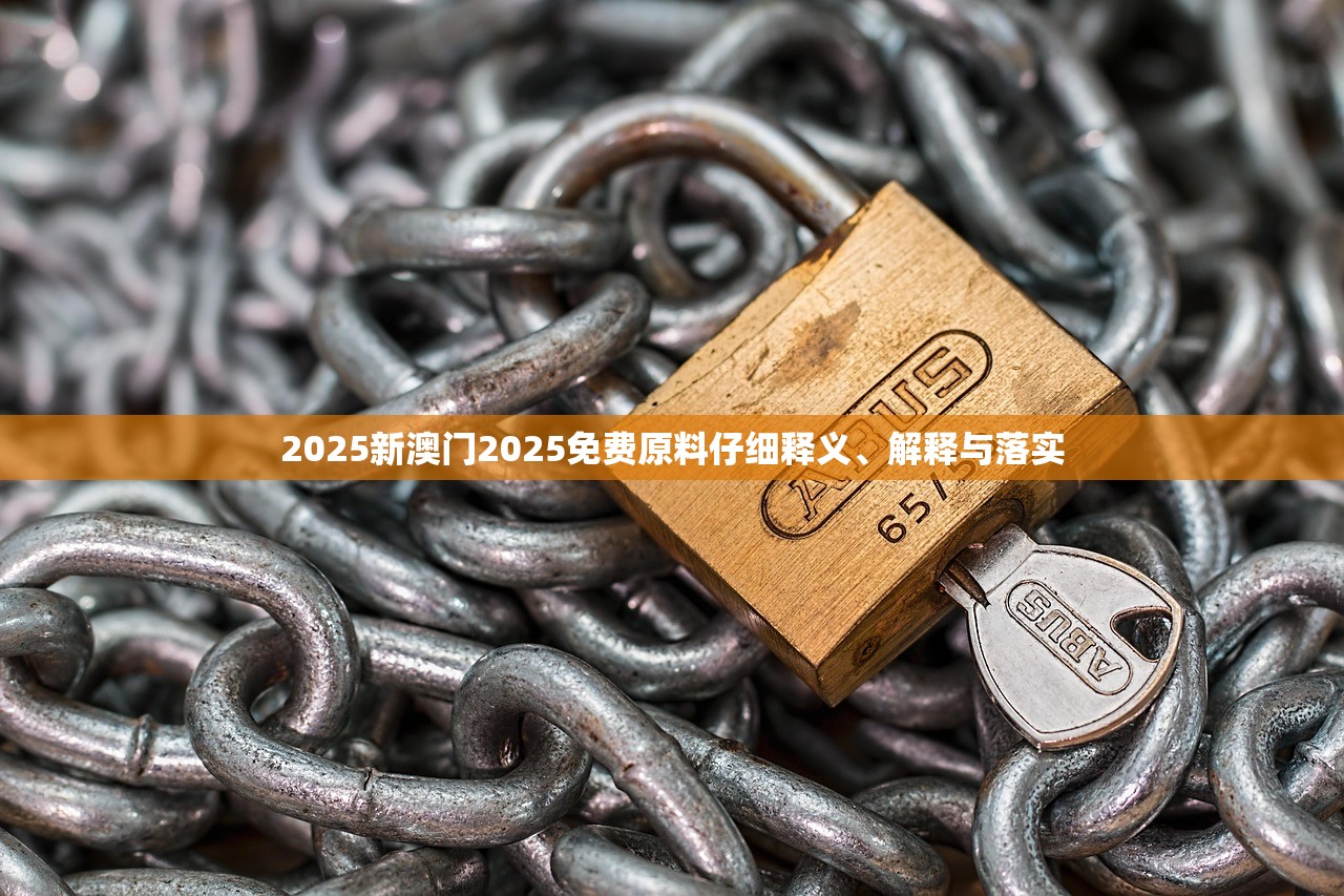 2025新澳门2025免费原料仔细释义、解释与落实