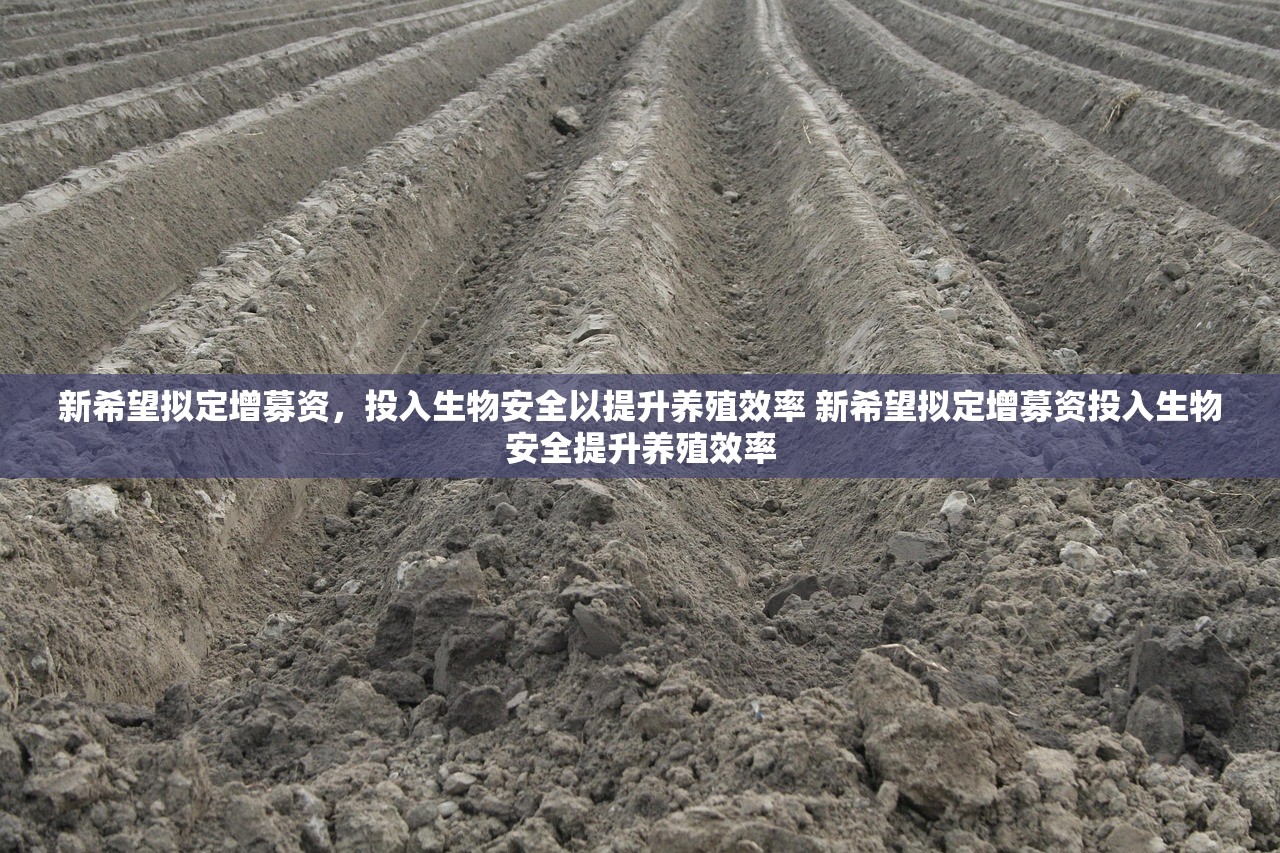 新希望拟定增募资，投入生物安全以提升养殖效率 新希望拟定增募资投入生物安全提升养殖效率