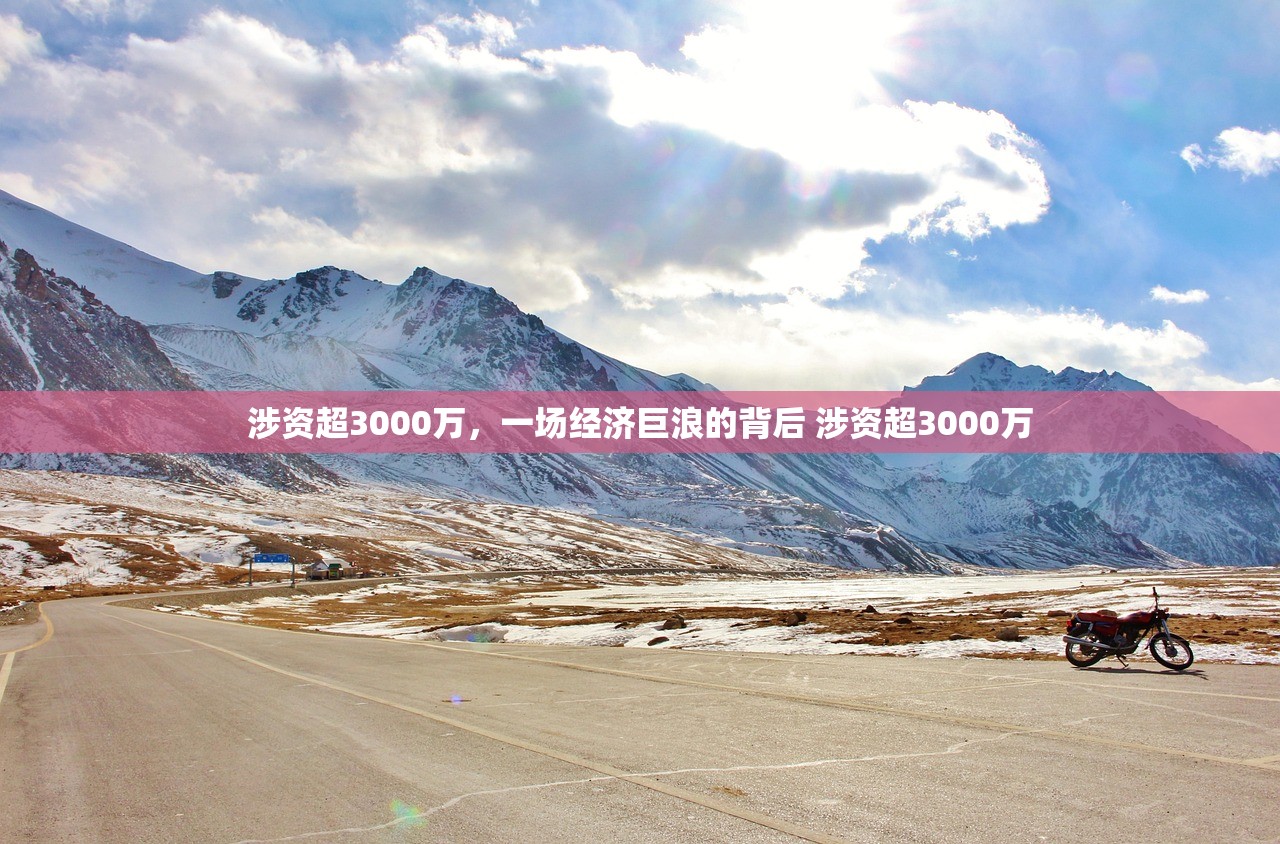 涉资超3000万，一场经济巨浪的背后 涉资超3000万