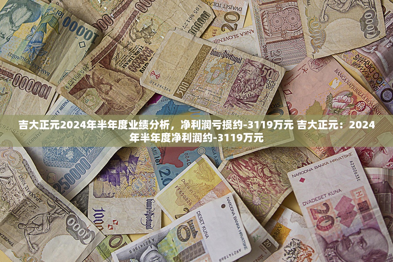 吉大正元2024年半年度业绩分析，净利润亏损约-3119万元 吉大正元：2024年半年度净利润约-3119万元