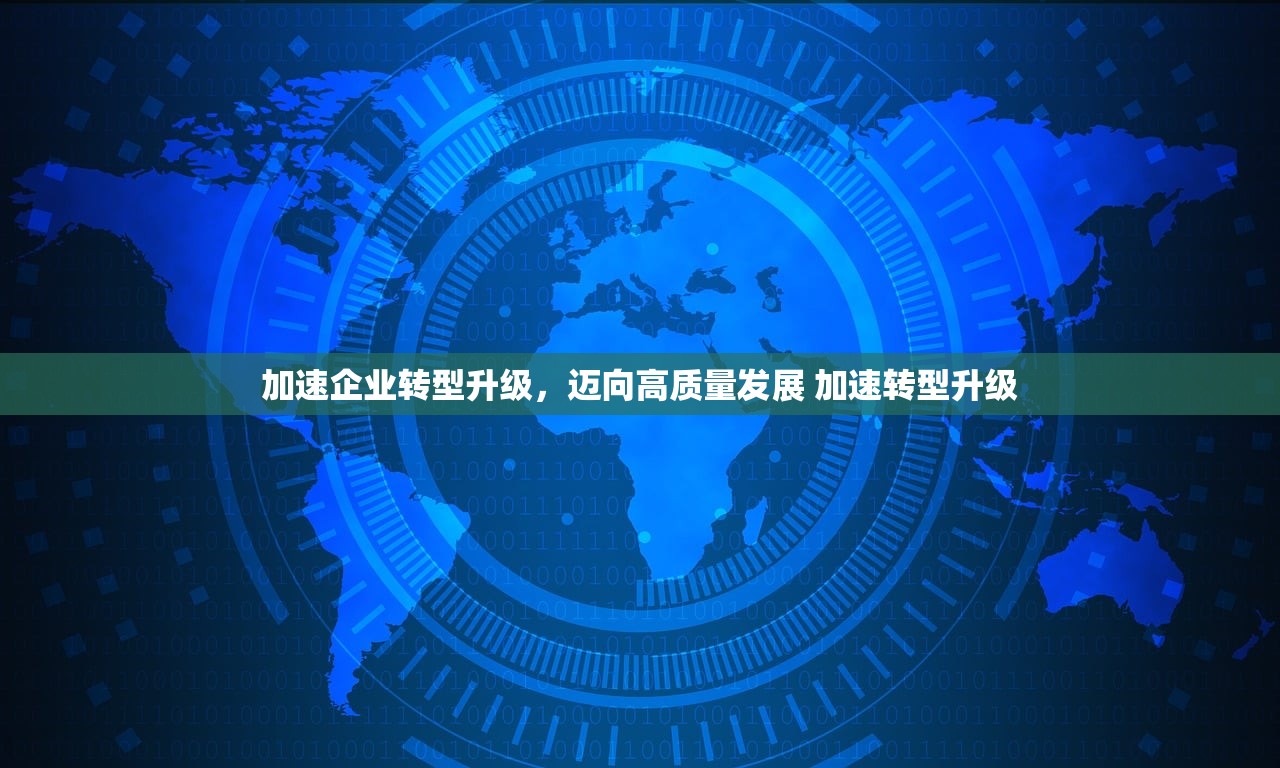 加速企业转型升级，迈向高质量发展 加速转型升级