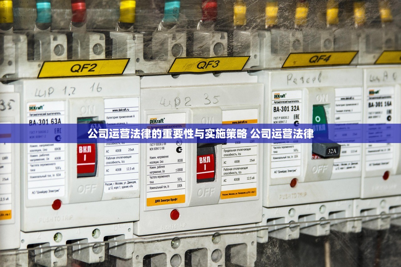 公司运营法律的重要性与实施策略 公司运营法律 公司运营法律的重要性与实施策略 公司运营法律