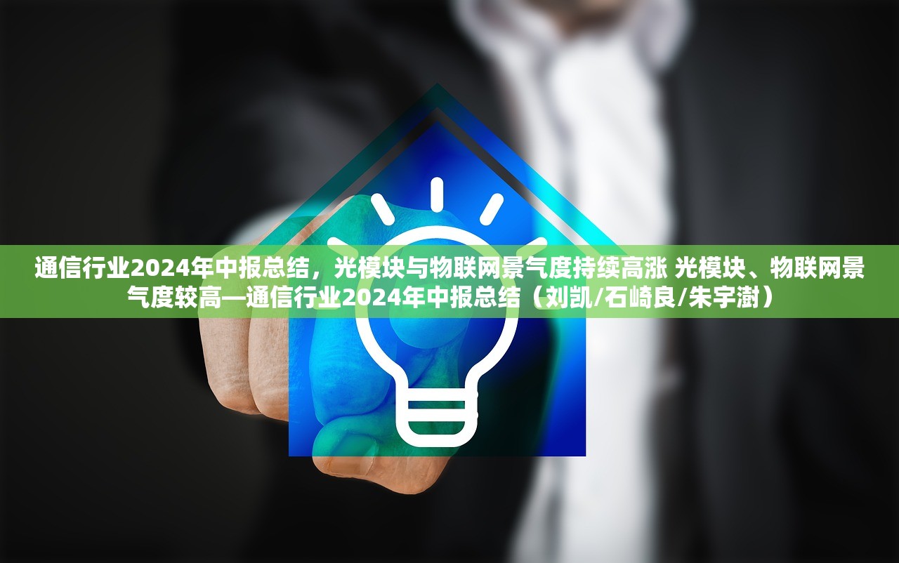 通信行业2024年中报总结，光模块与物联网景气度持续高涨 光模块、物联网景气度较高—通信行业2024年中报总结（刘凯/石崎良/朱宇澍）