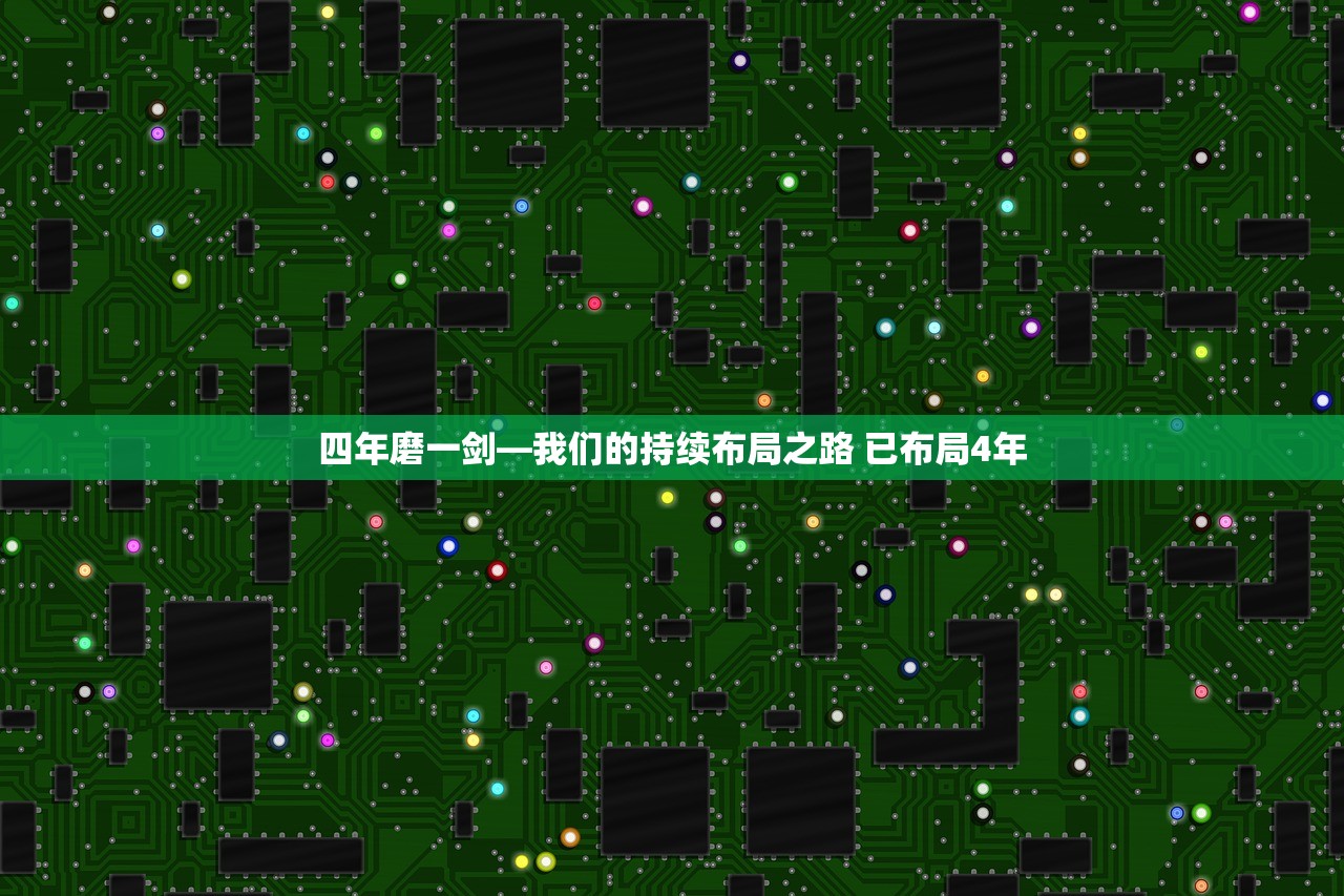 四年磨一剑—我们的持续布局之路 已布局4年