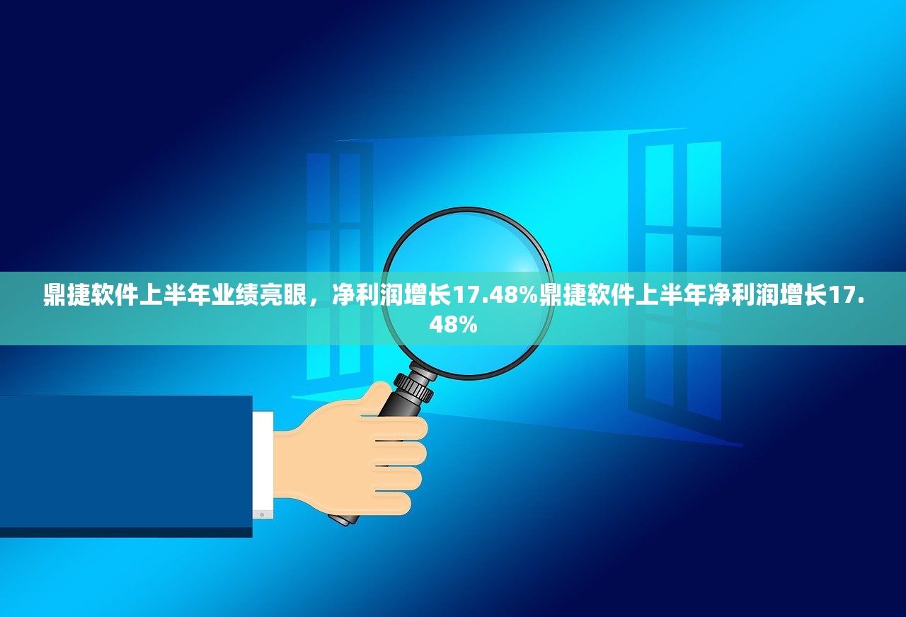 鼎捷软件上半年业绩亮眼，净利润增长17.48%鼎捷软件上半年净利润增长17.48%