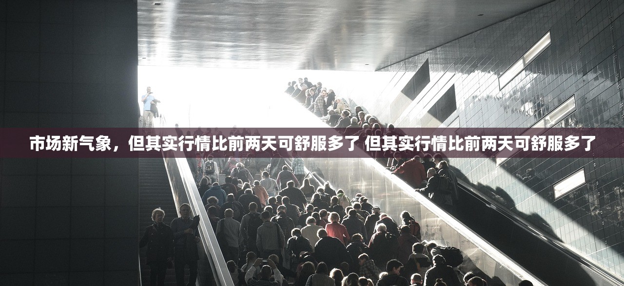 市场新气象，但其实行情比前两天可舒服多了 但其实行情比前两天可舒服多了
