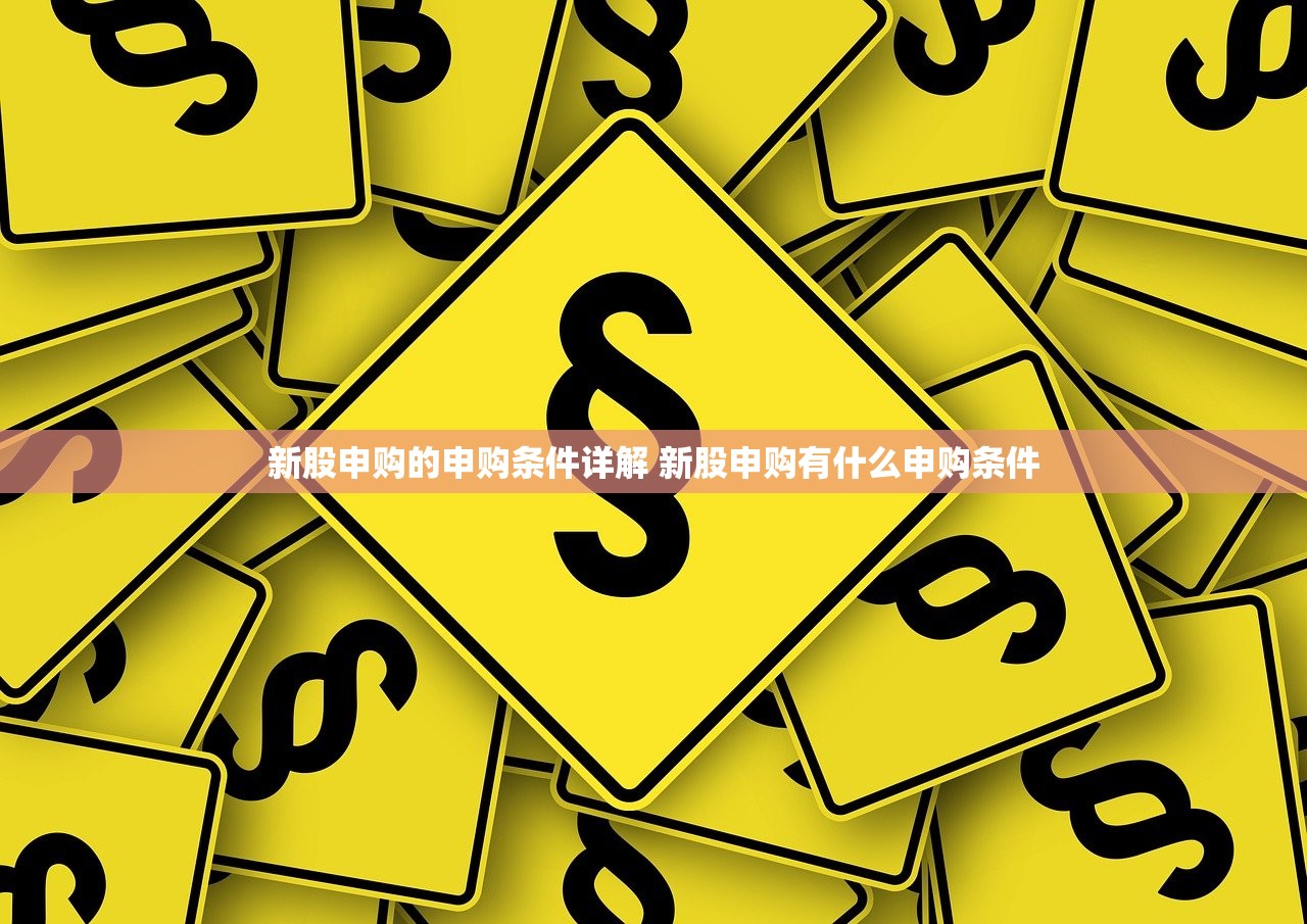 新股申购的申购条件详解 新股申购有什么申购条件