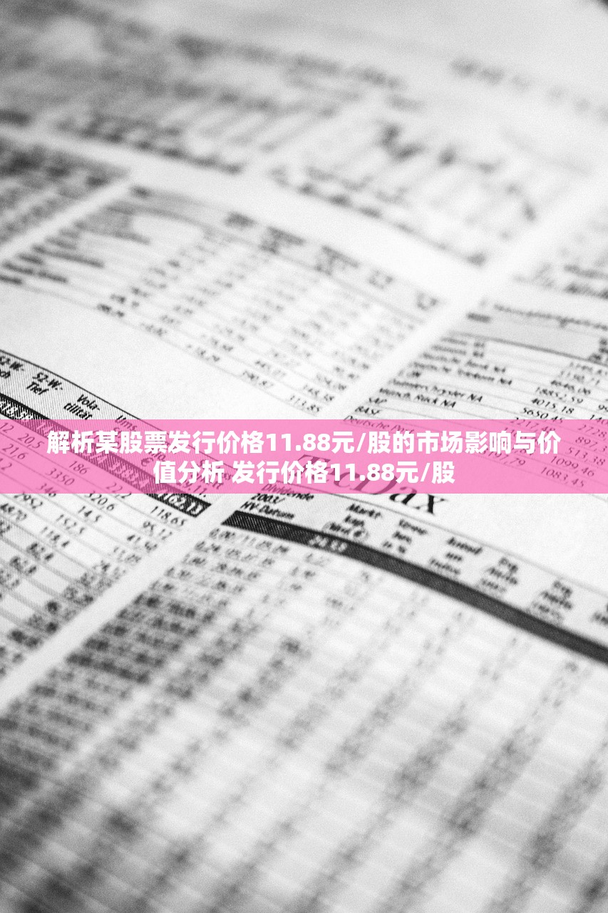 解析某股票发行价格11.88元/股的市场影响与价值分析 发行价格11.88元/股