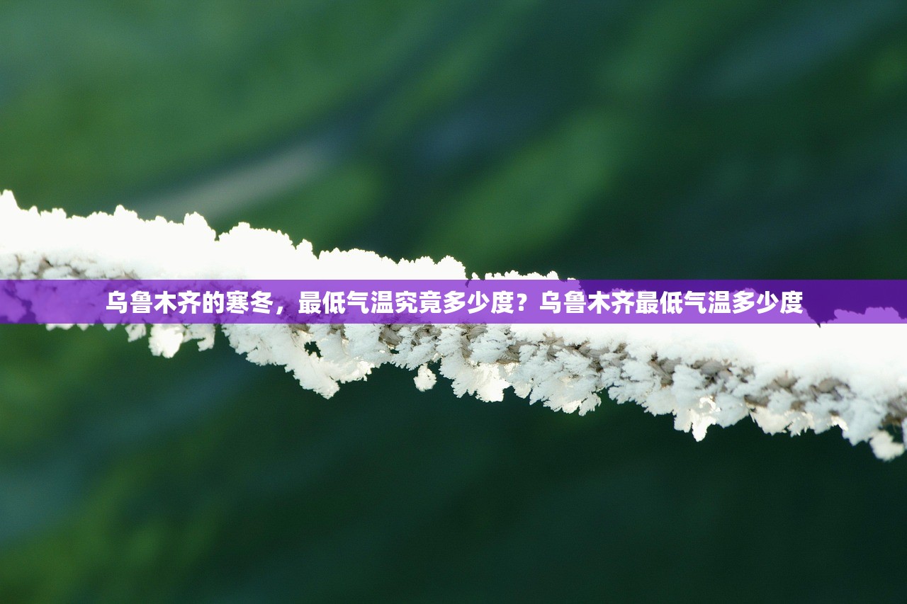 乌鲁木齐的寒冬，最低气温究竟多少度？乌鲁木齐最低气温多少度
