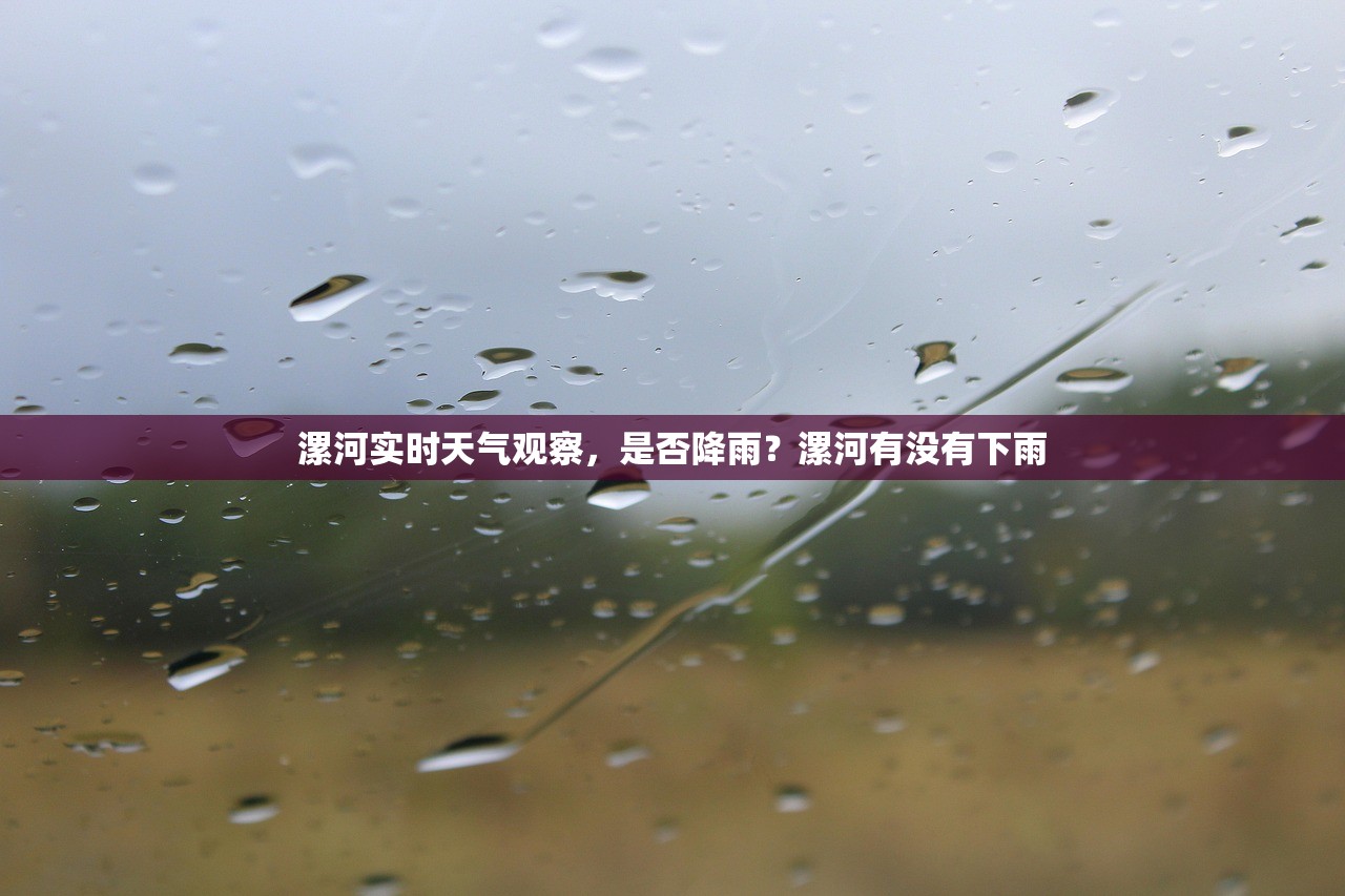 漯河实时天气观察，是否降雨？漯河有没有下雨