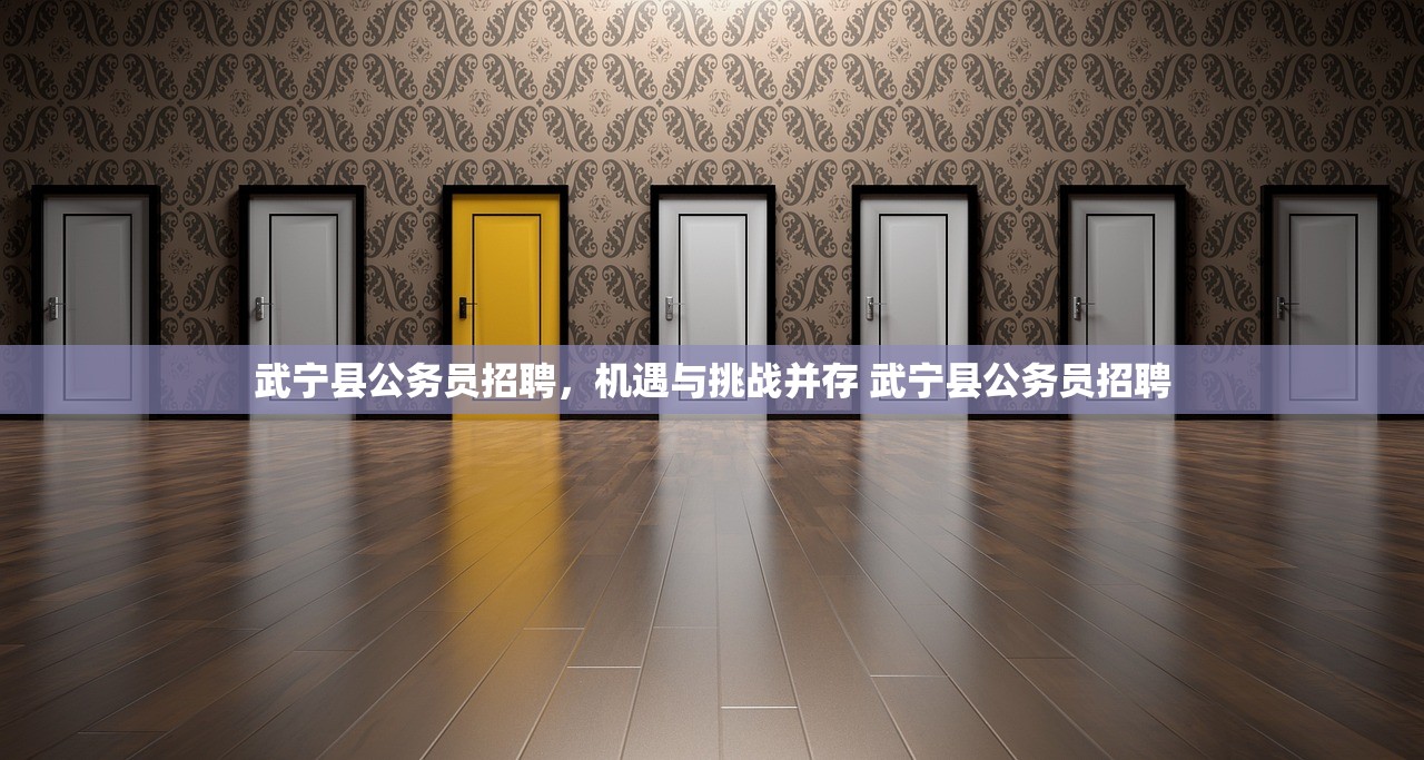 武宁县公务员招聘，机遇与挑战并存 武宁县公务员招聘