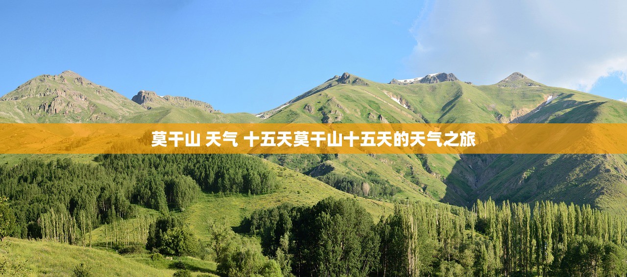莫干山 天气 十五天莫干山十五天的天气之旅