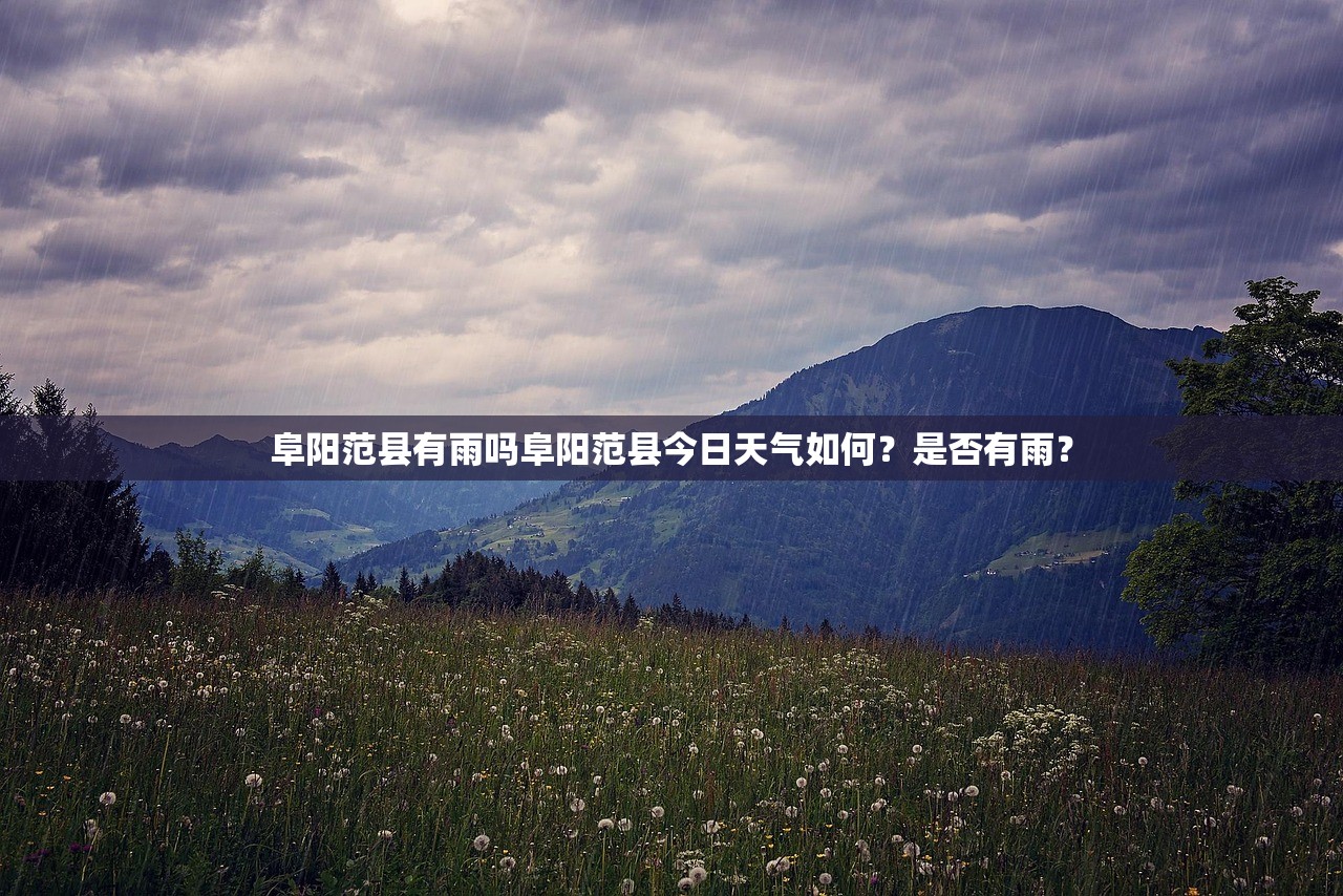 阜阳范县有雨吗阜阳范县今日天气如何？是否有雨？
