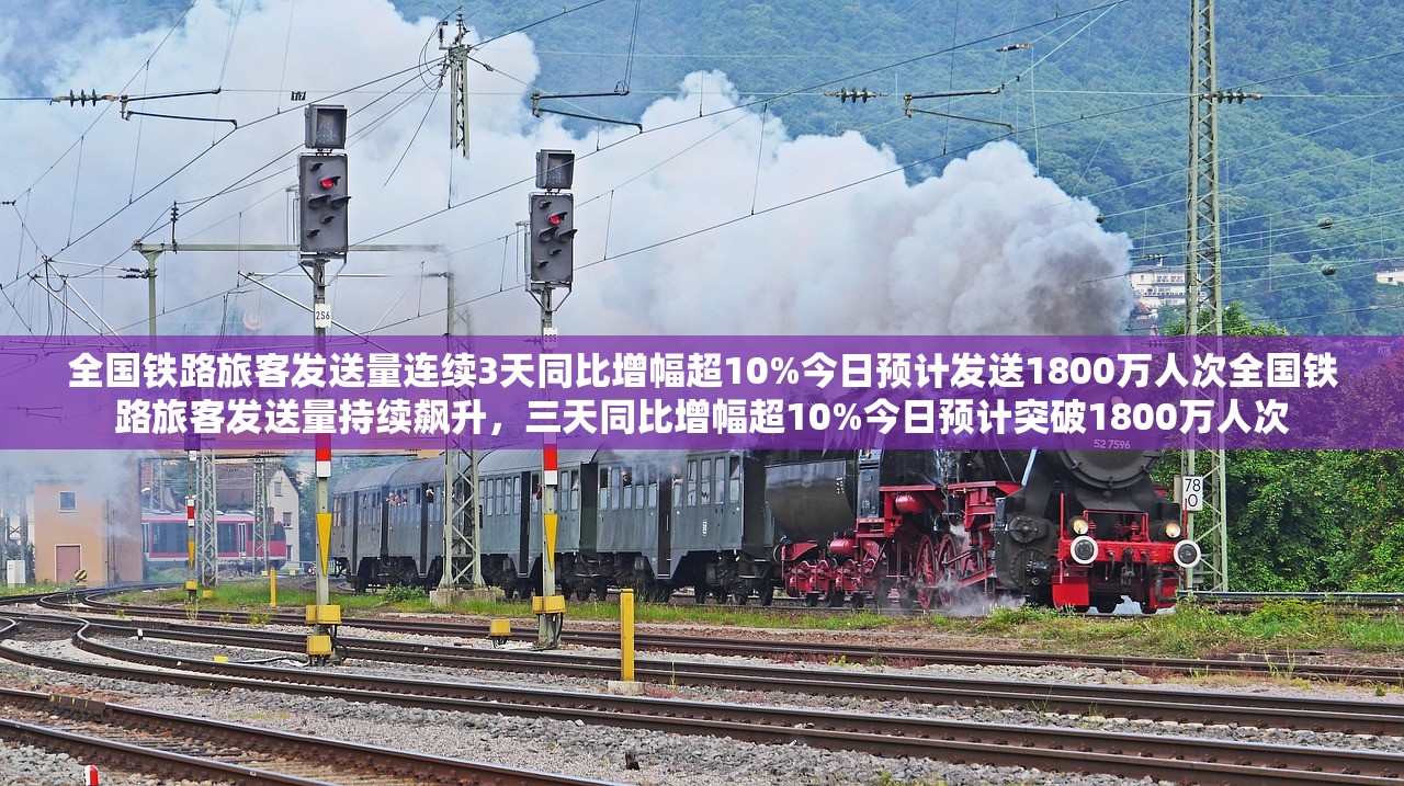 全国铁路旅客发送量连续3天同比增幅超10%今日预计发送1800万人次全国铁路旅客发送量持续飙升，三天同比增幅超10%今日预计突破1800万人次