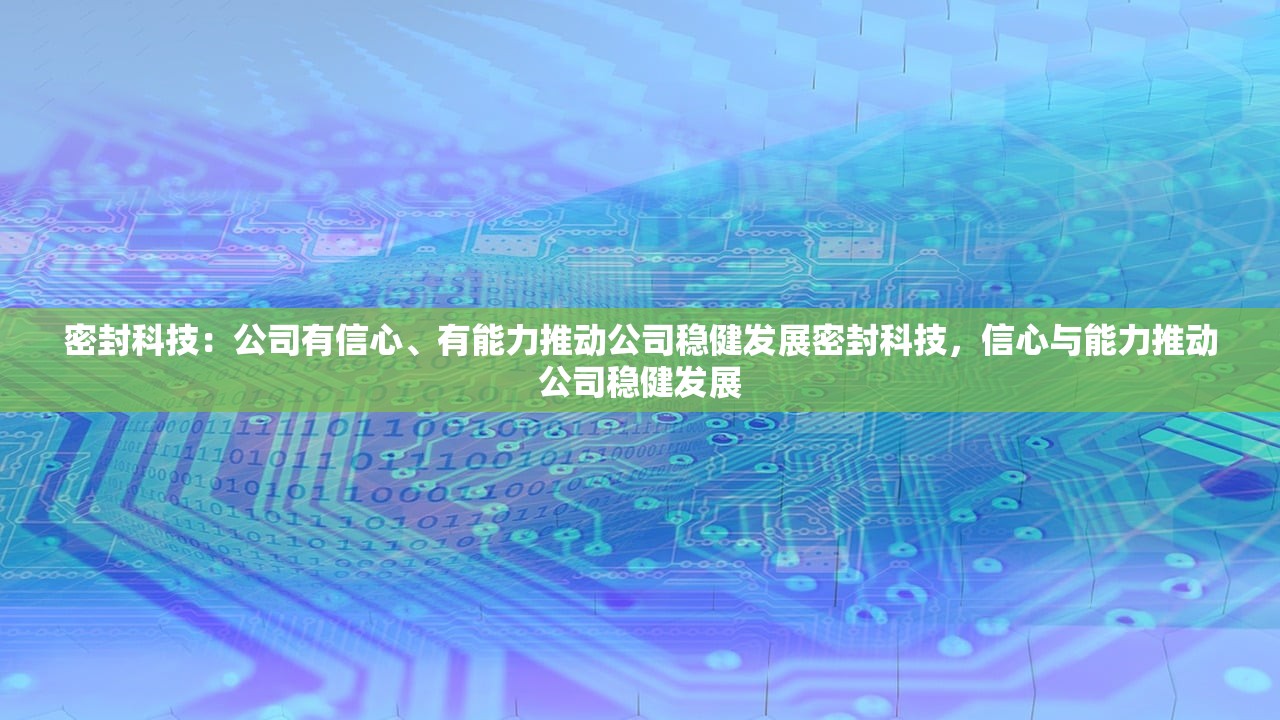 密封科技：公司有信心、有能力推动公司稳健发展密封科技，信心与能力推动公司稳健发展