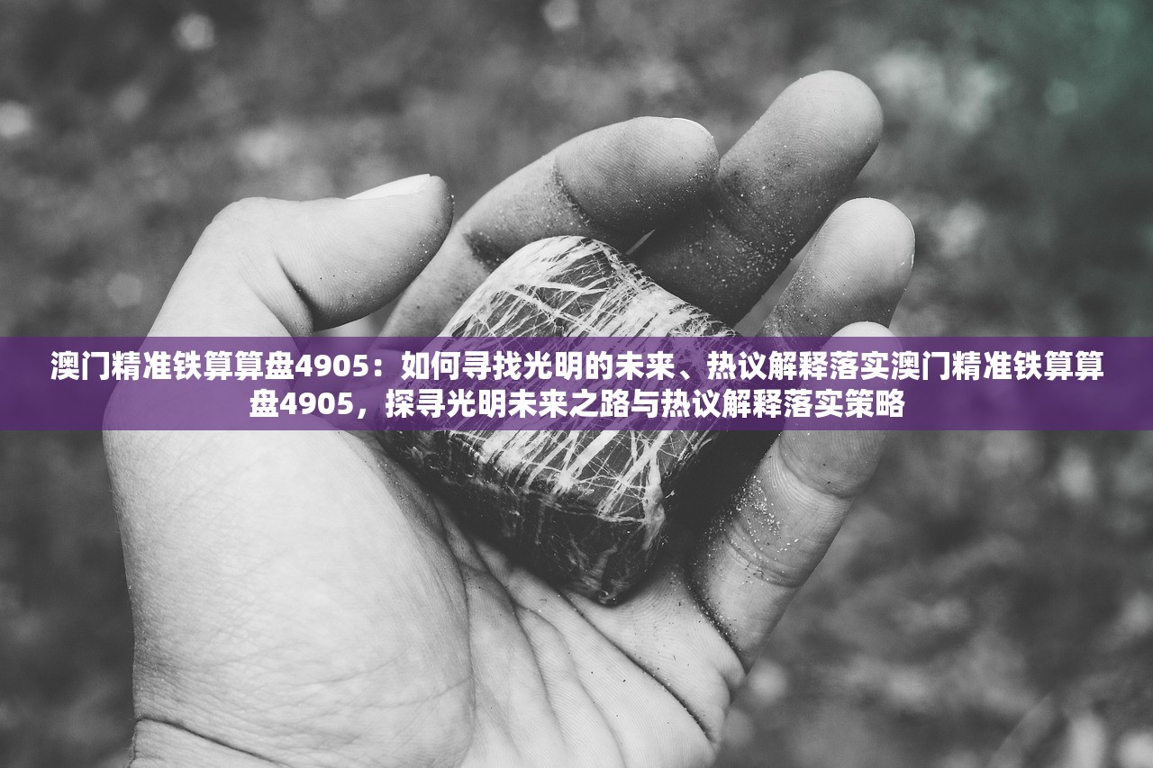 澳门精准铁算算盘4905：如何寻找光明的未来、热议解释落实澳门精准铁算算盘4905，探寻光明未来之路与热议解释落实策略