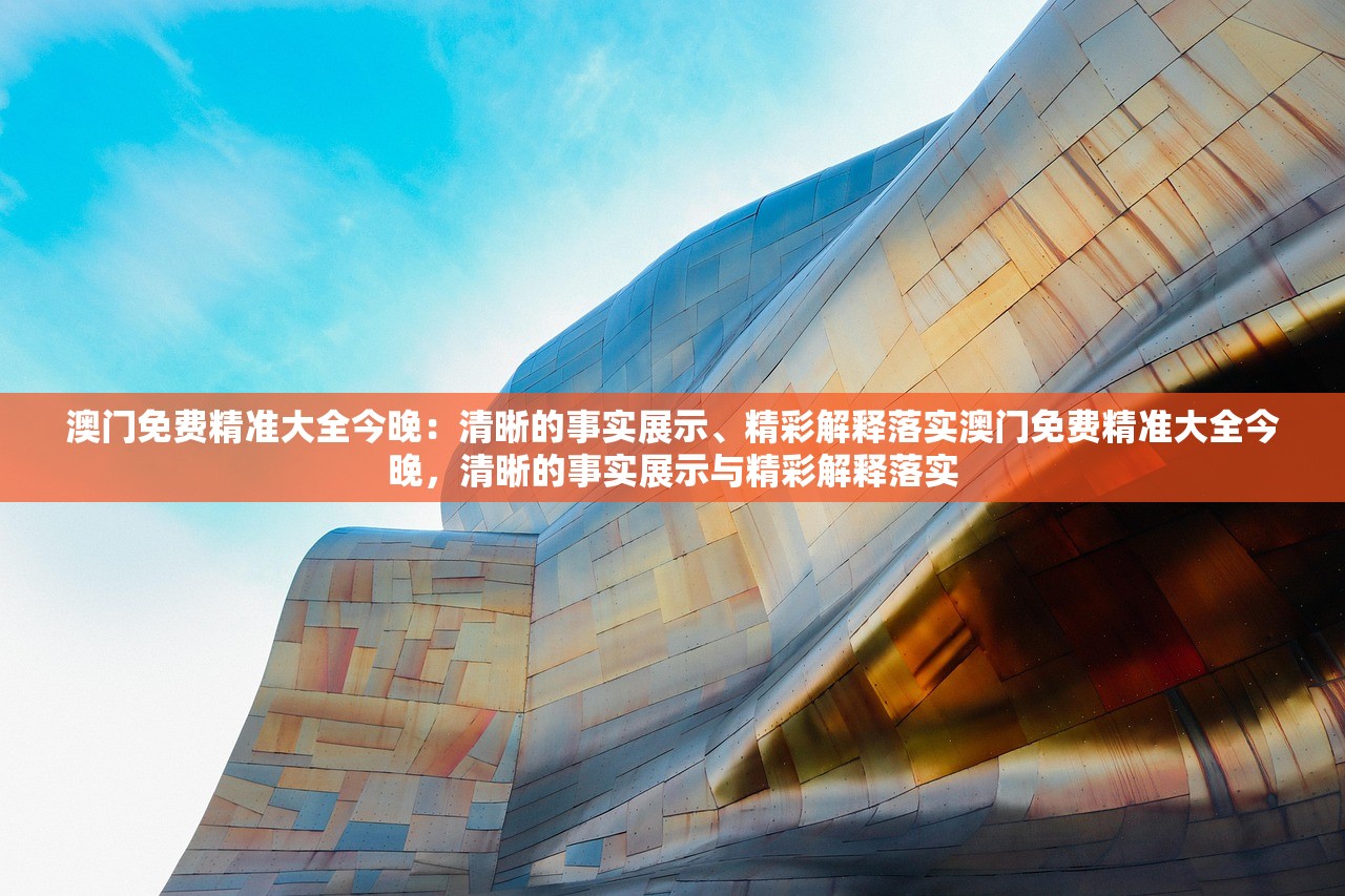澳门免费精准大全今晚：清晰的事实展示、精彩解释落实澳门免费精准大全今晚，清晰的事实展示与精彩解释落实