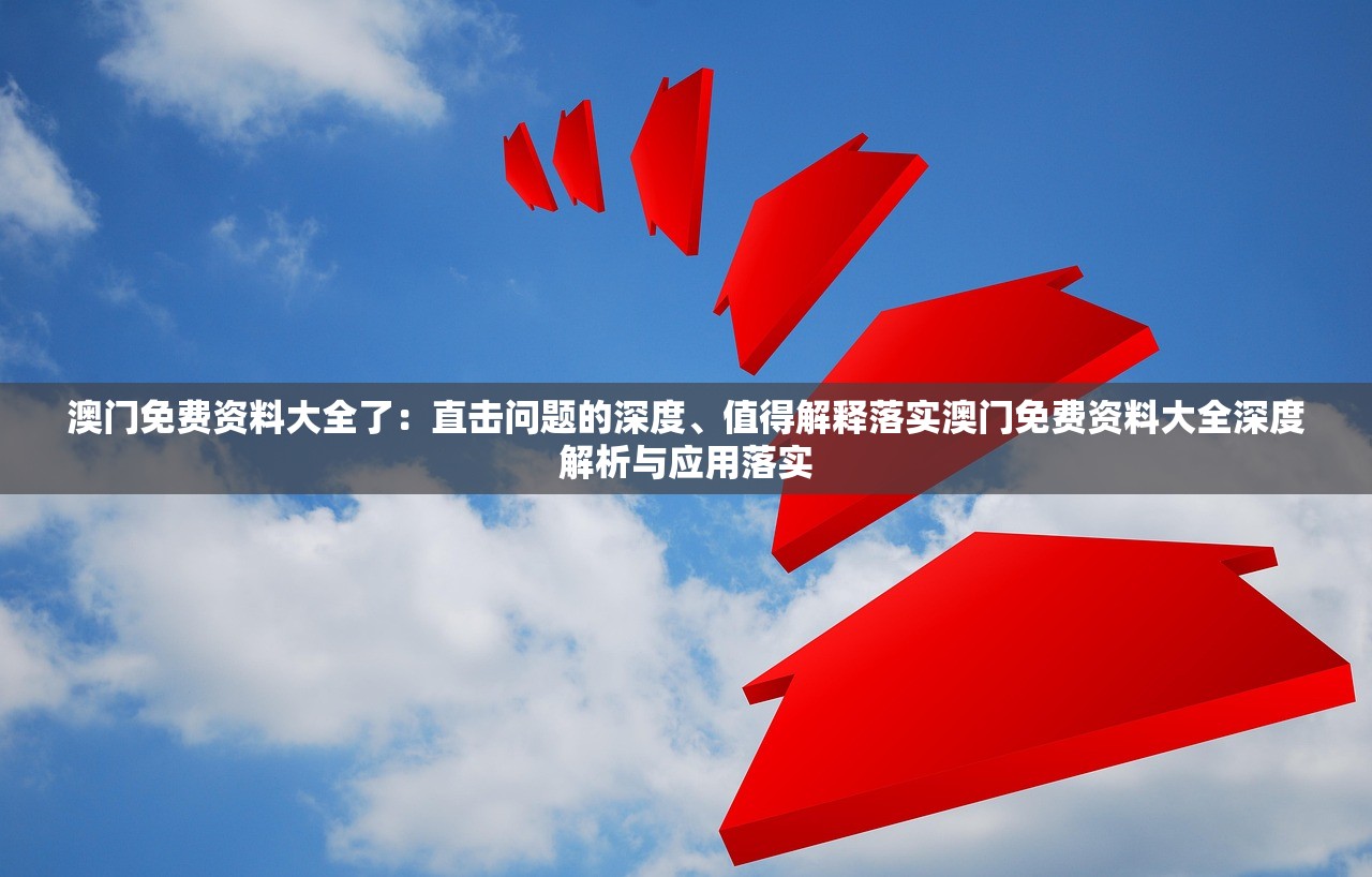 澳门免费资料大全了：直击问题的深度、值得解释落实澳门免费资料大全深度解析与应用落实