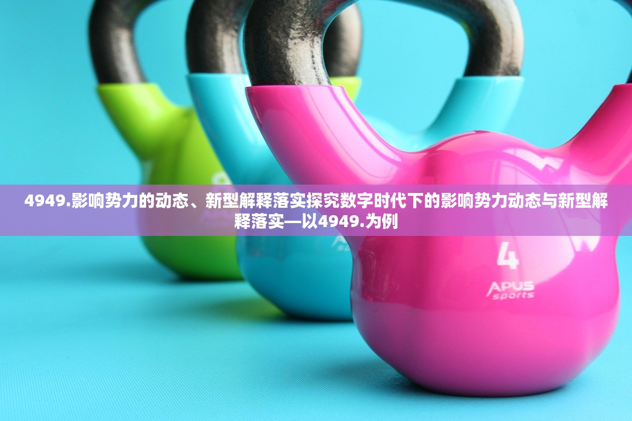4949.影响势力的动态、新型解释落实探究数字时代下的影响势力动态与新型解释落实—以4949.为例
