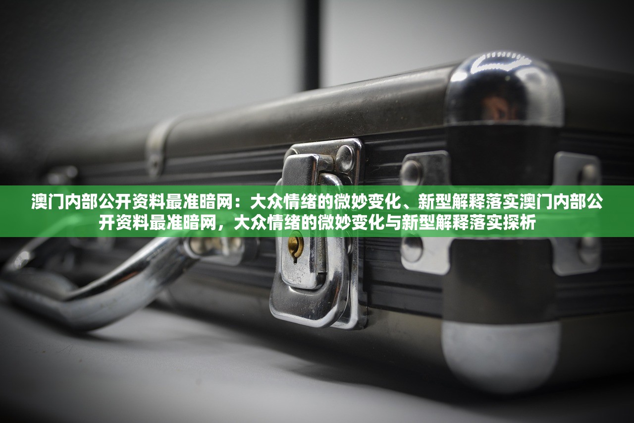 澳门内部公开资料最准暗网：大众情绪的微妙变化、新型解释落实澳门内部公开资料最准暗网，大众情绪的微妙变化与新型解释落实探析