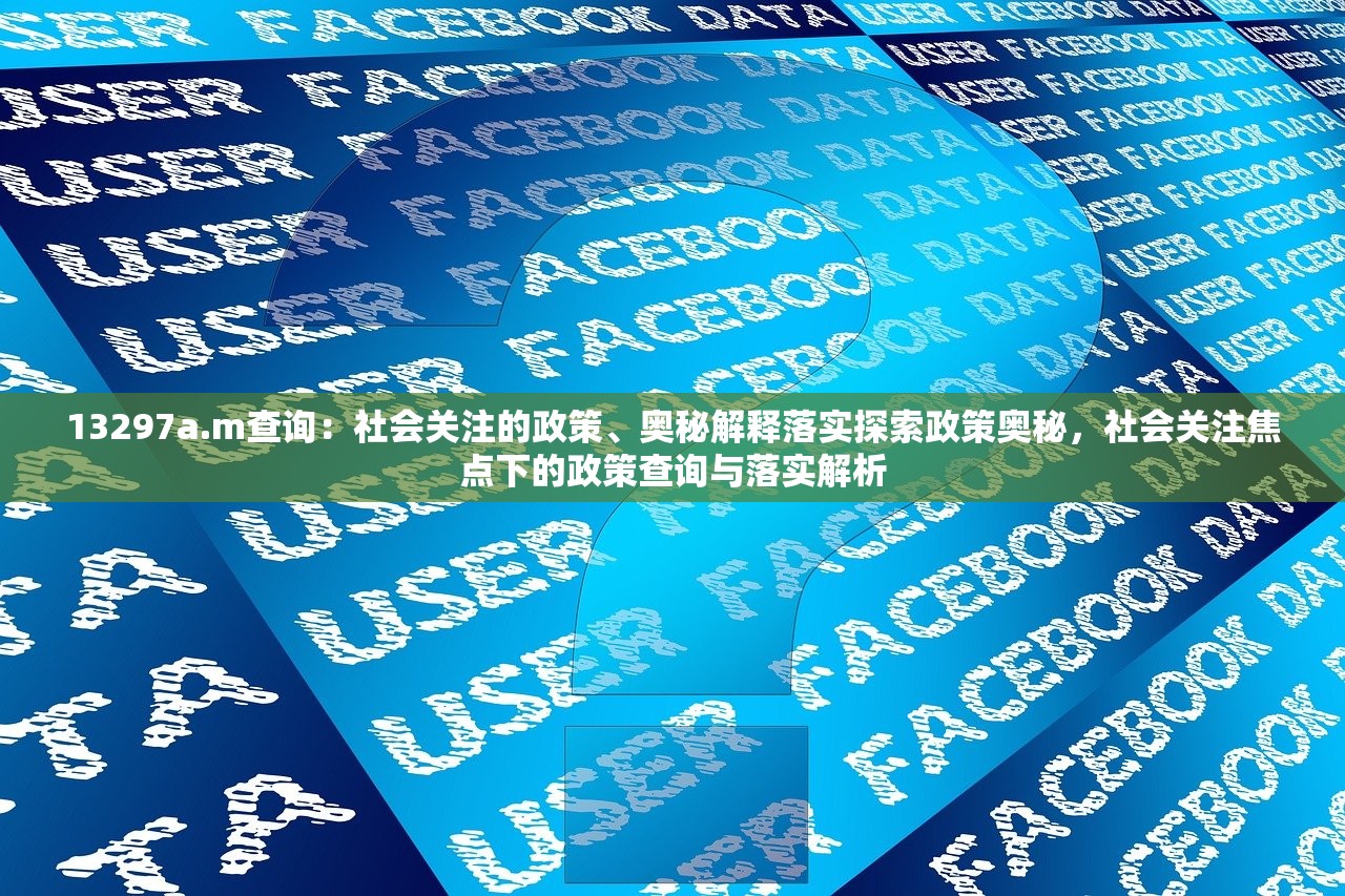 13297a.m查询：社会关注的政策、奥秘解释落实探索政策奥秘，社会关注焦点下的政策查询与落实解析