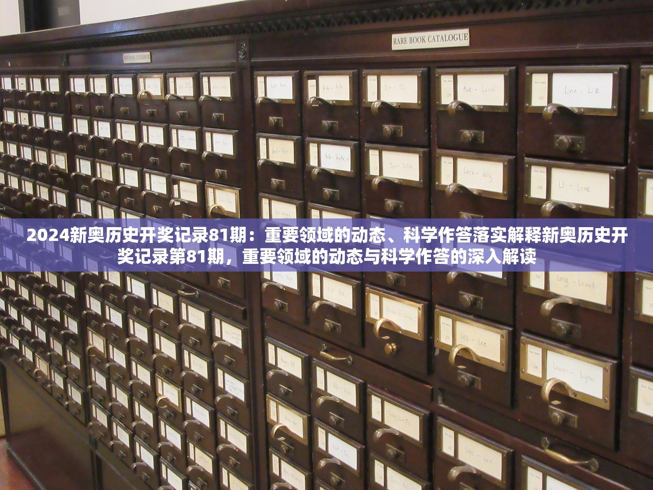 2024新奥历史开奖记录81期：重要领域的动态、科学作答落实解释新奥历史开奖记录第81期，重要领域的动态与科学作答的深入解读