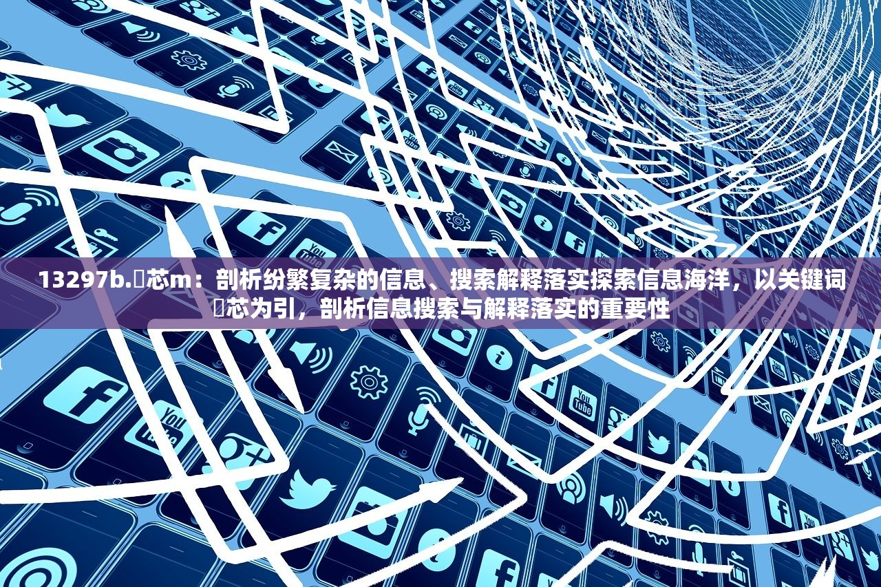 13297b.褋芯m：剖析纷繁复杂的信息、搜索解释落实探索信息海洋，以关键词褋芯为引，剖析信息搜索与解释落实的重要性