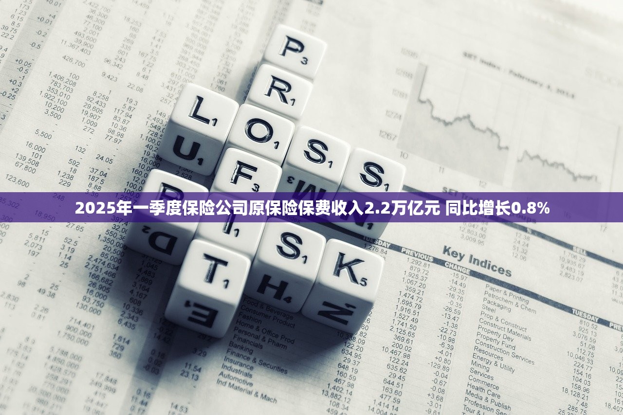 2025年一季度保险公司原保险保费收入2.2万亿元 同比增长0.8%