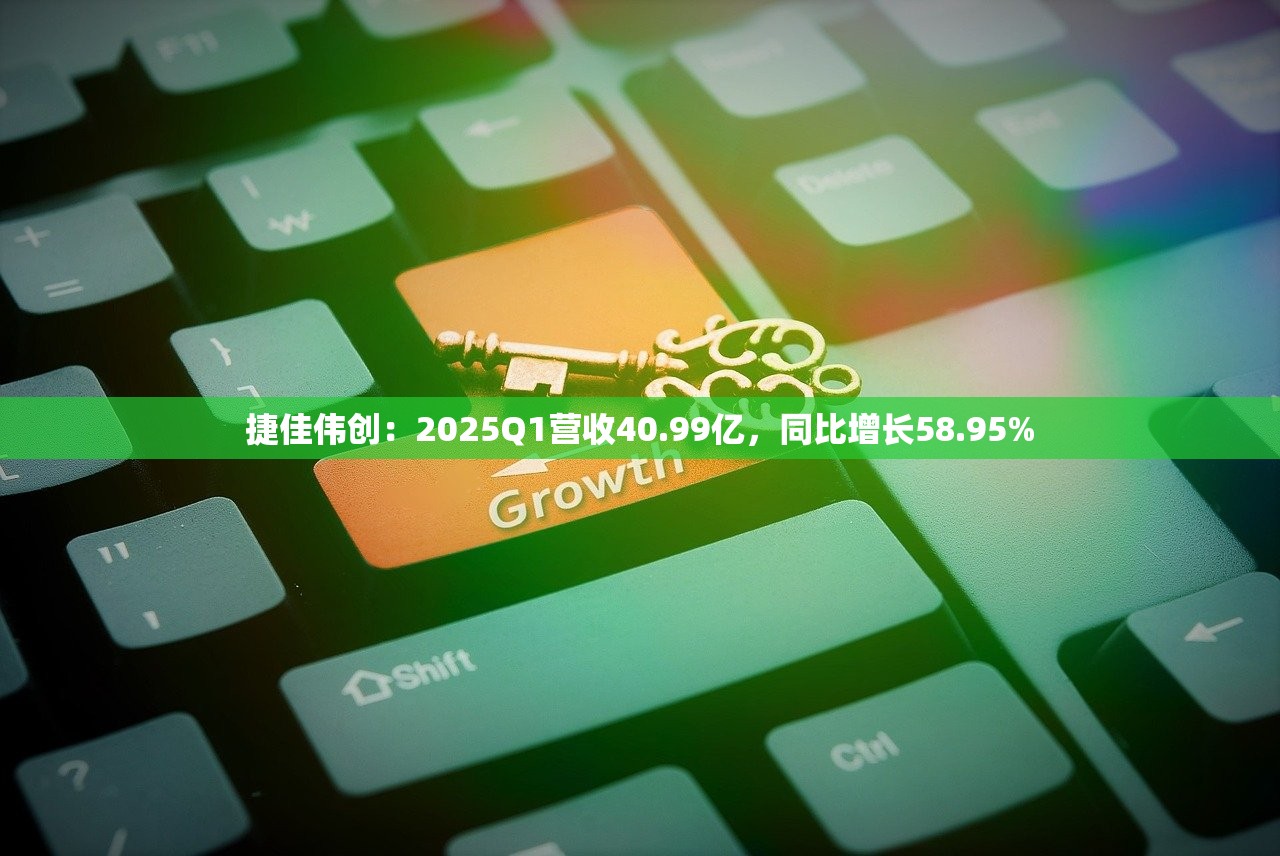 捷佳伟创：2025Q1营收40.99亿，同比增长58.95%