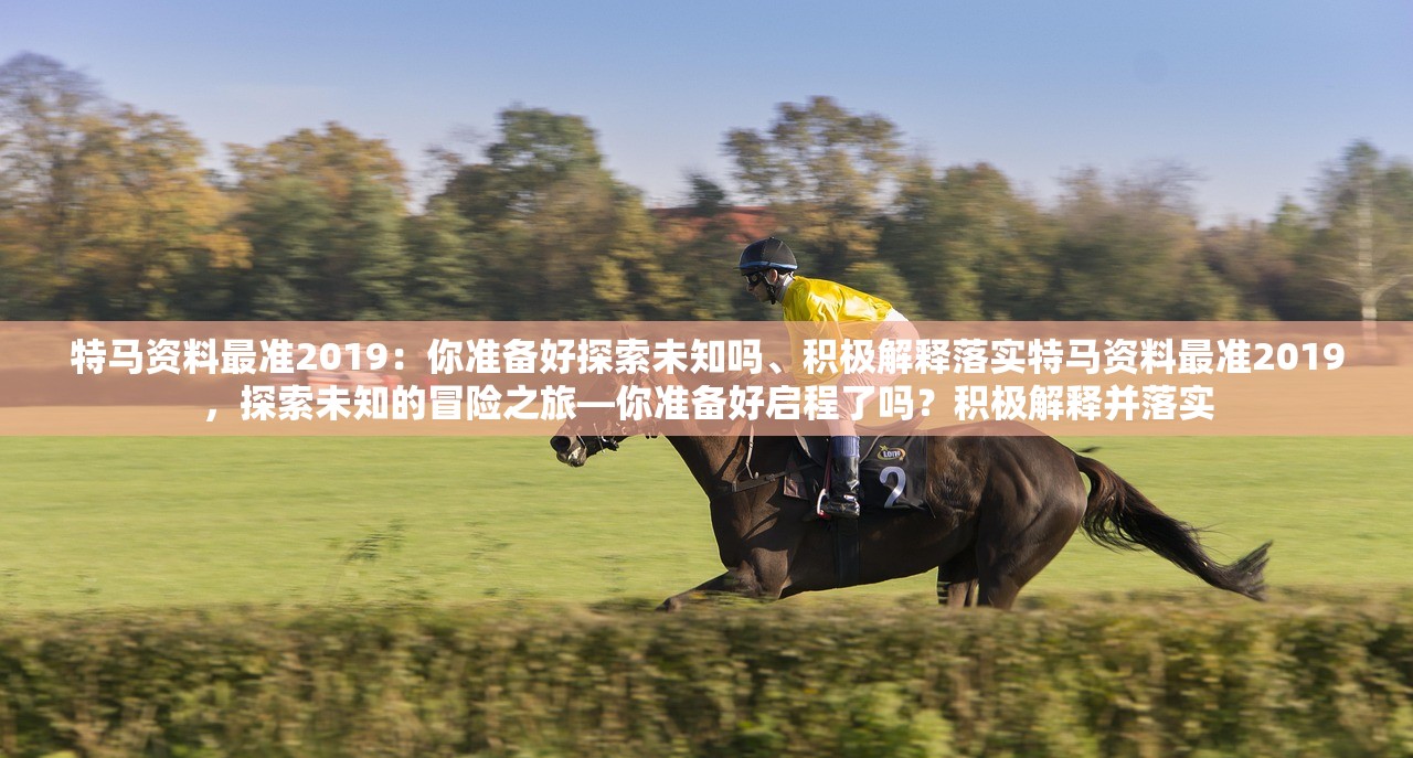 特马资料最准2019：你准备好探索未知吗、积极解释落实特马资料最准2019，探索未知的冒险之旅—你准备好启程了吗？积极解释并落实